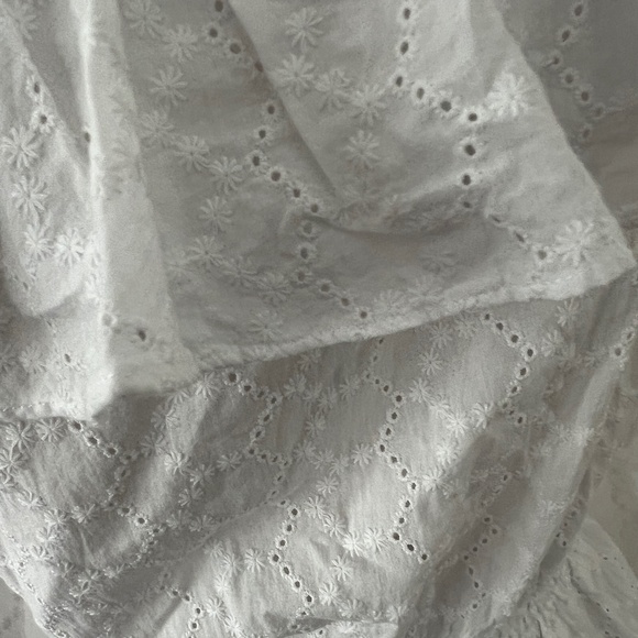 NEW MICHAEL KORS white Off The Shoulder Eyelet Dress size S - Picture 5 of 6